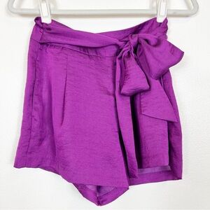 Bisou Bisou Purple Tie Front Shorts Size 4